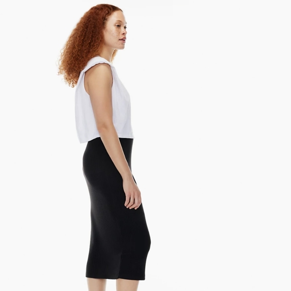 Aritzia Babaton Ribbed Pencil Skirt - Picture 2 of 3